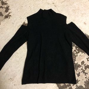 Glitter black cut out top